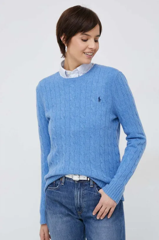 niebieski Polo Ralph Lauren sweter wełniany Damski