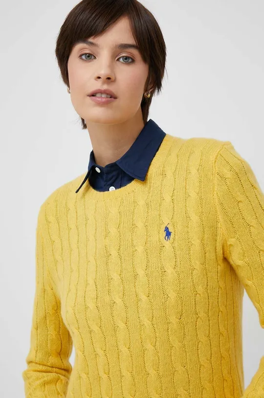 żółty Polo Ralph Lauren sweter wełniany