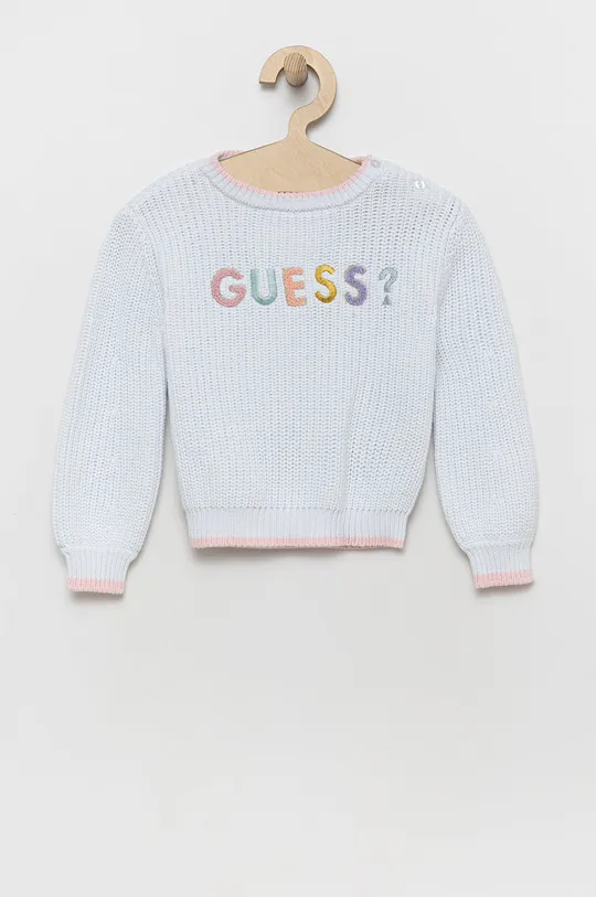 λευκό Παιδικό βαμβακερό πουλόβερ Guess Για κορίτσια
