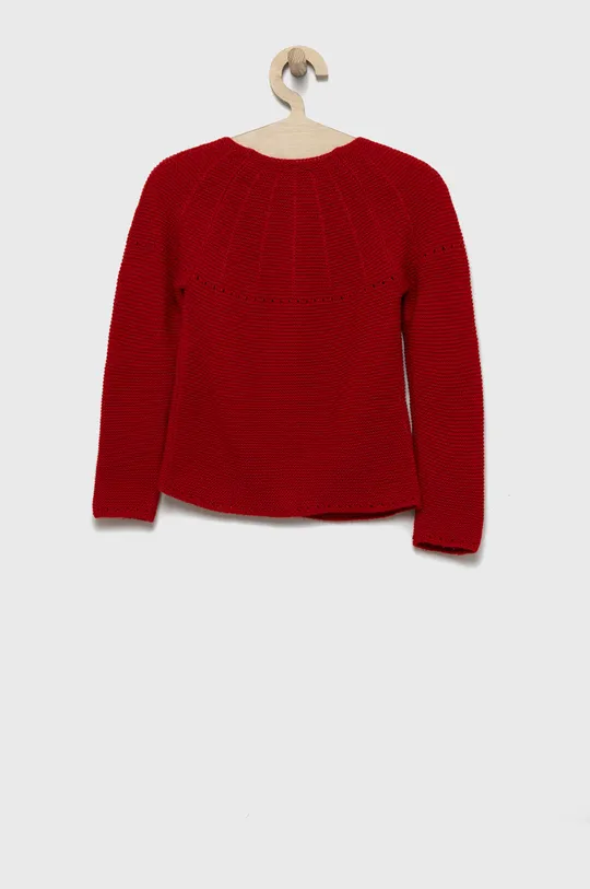 Detský sveter s prímesou vlny United Colors of Benetton červená