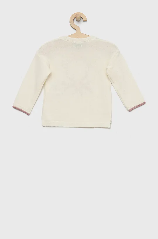 Παιδικό πουλόβερ με μείγμα κασμίρ United Colors of Benetton λευκό
