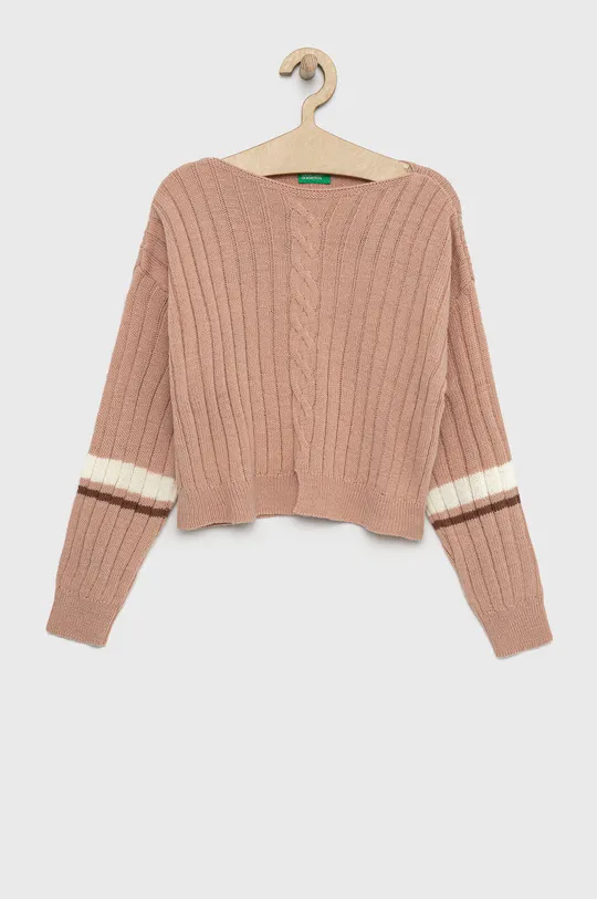 roza Dječji pulover s postotkom vune United Colors of Benetton Za djevojčice