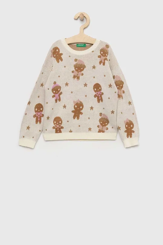 бежевый Детский свитер United Colors of Benetton Для девочек