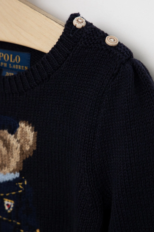 granatowy Polo Ralph Lauren sweter z domieszką wełny dziecięcy