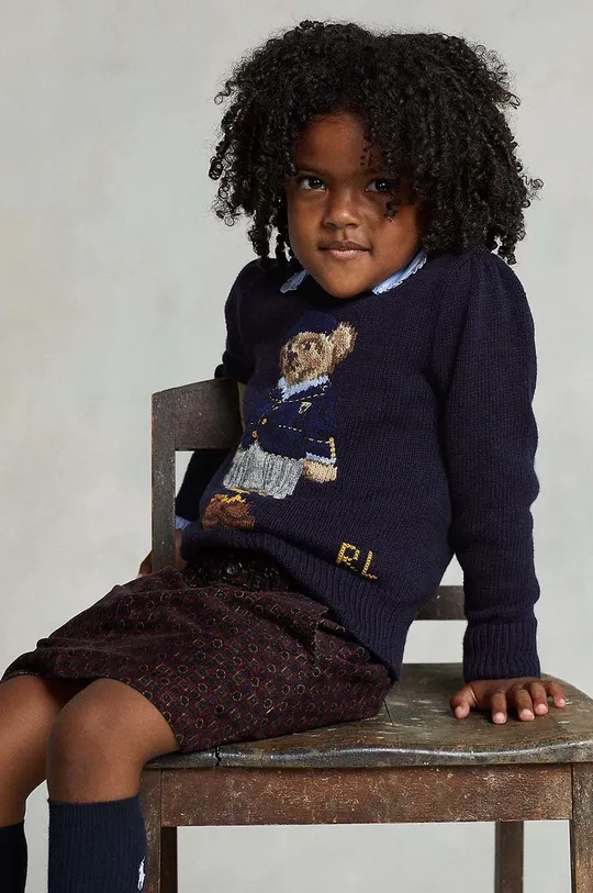 Παιδικό πουλόβερ από μείγμα μαλλιού Polo Ralph Lauren Για κορίτσια