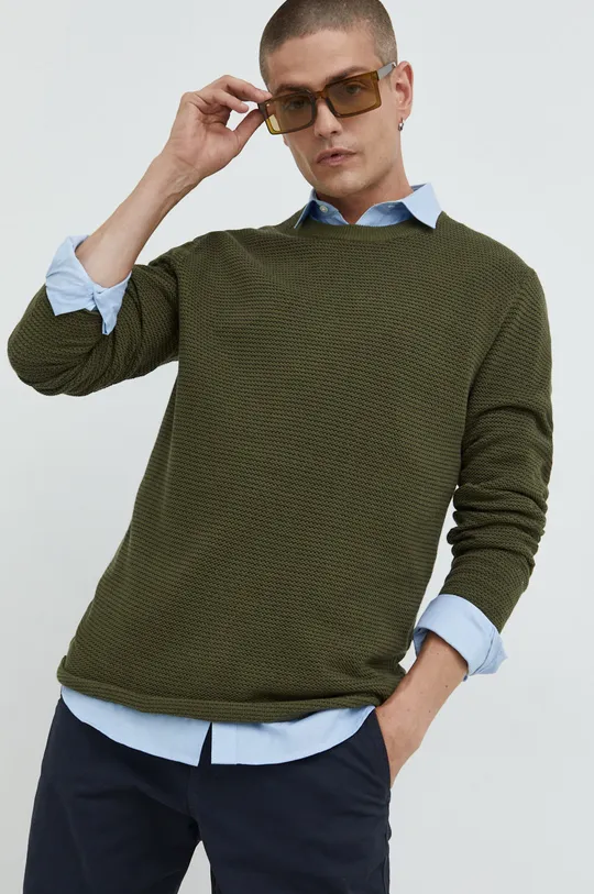 zelená Bavlnený sveter Only & Sons Pánsky