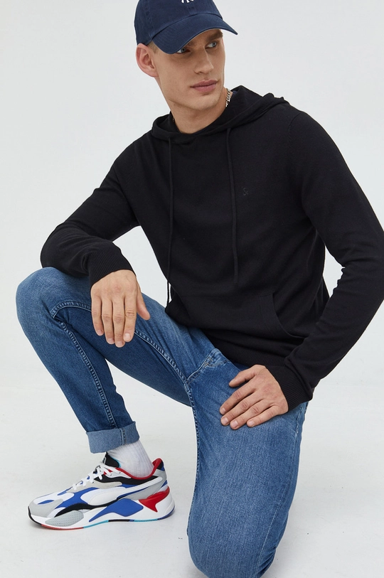 czarny Jack & Jones sweter Męski