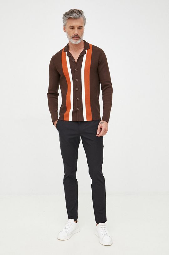 Selected Homme cardigan maro inchis