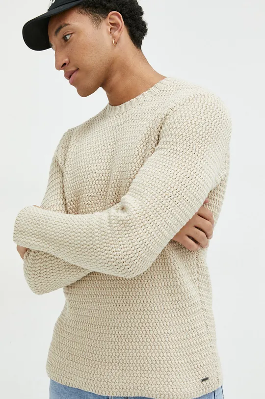 beżowy Only & Sons sweter bawełniany Męski