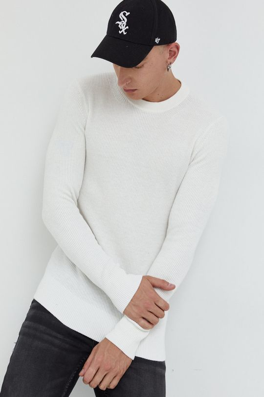 biały Premium by Jack&Jones sweter Męski