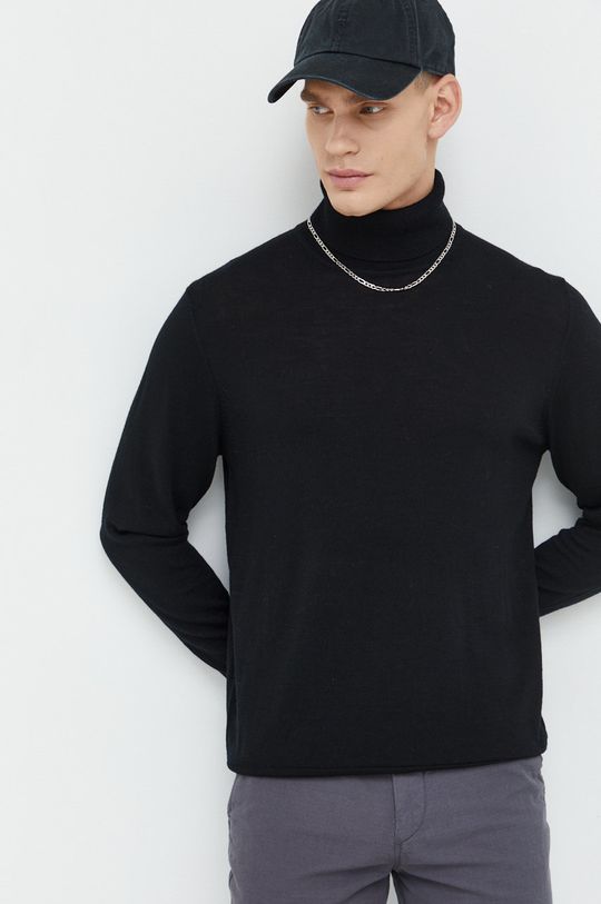 černá Vlněný svetr Premium by Jack&Jones Pánský