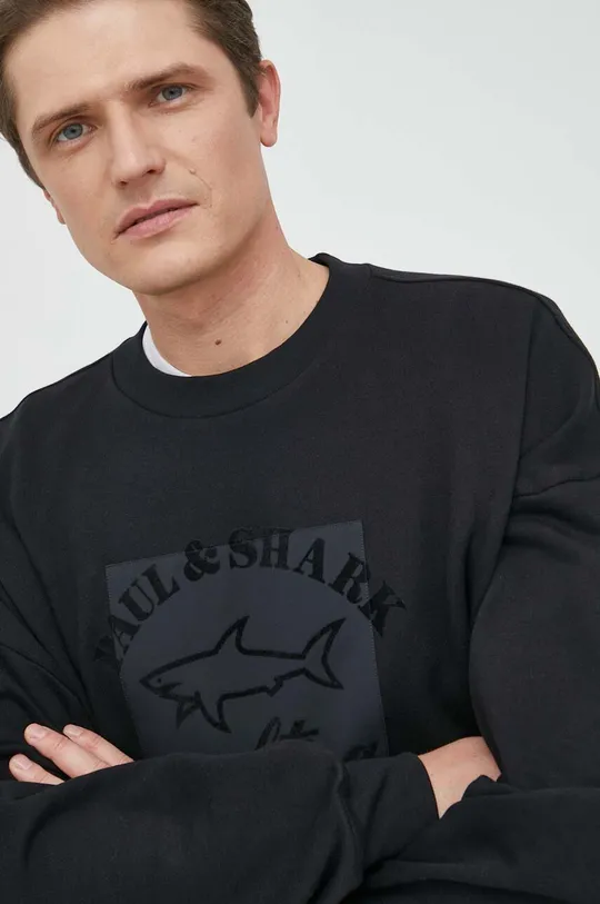 μαύρο Βαμβακερή μπλούζα Paul&Shark