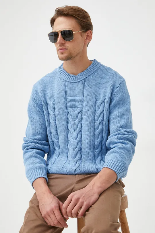 blu Tiger Of Sweden maglione con aggiunta di lino Uomo