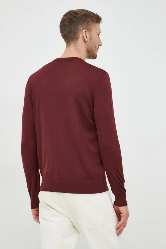 bordowy Emporio Armani sweter wełniany