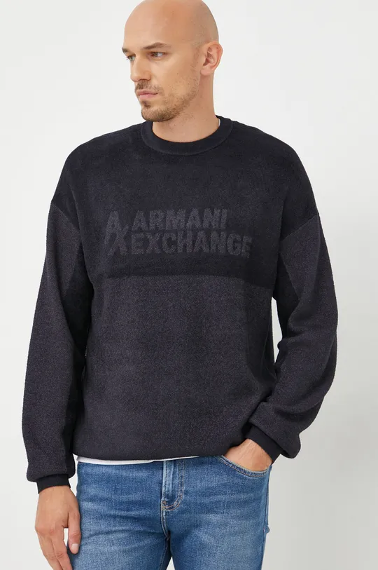 granatowy Armani Exchange sweter Męski