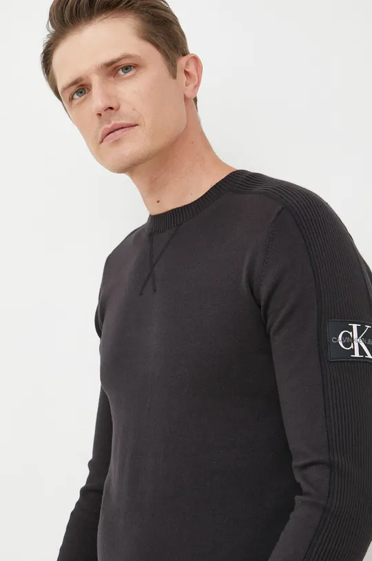 fekete Calvin Klein Jeans pulóver