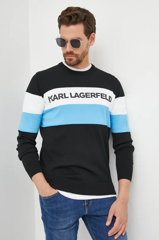 μπλε Πουλόβερ Karl Lagerfeld Ανδρικά