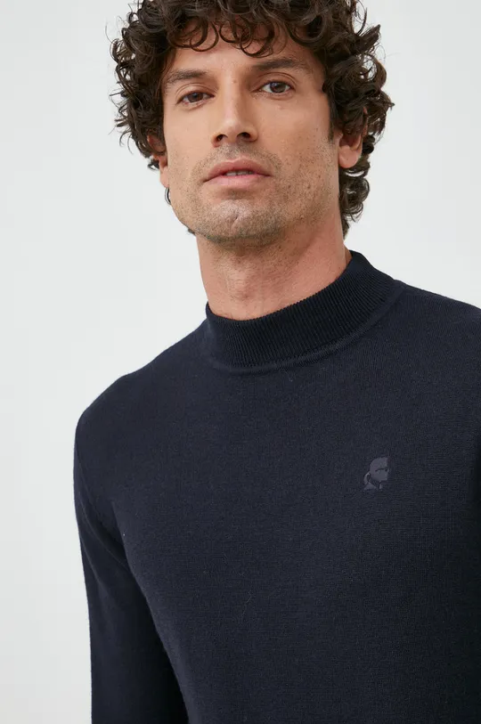 σκούρο μπλε Μάλλινο πουλόβερ Karl Lagerfeld