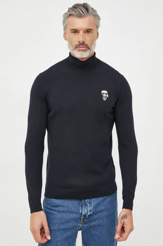 σκούρο μπλε Μάλλινο πουλόβερ Karl Lagerfeld Ανδρικά