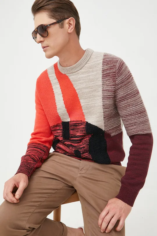 viacfarebná Vlnený sveter PS Paul Smith Pánsky