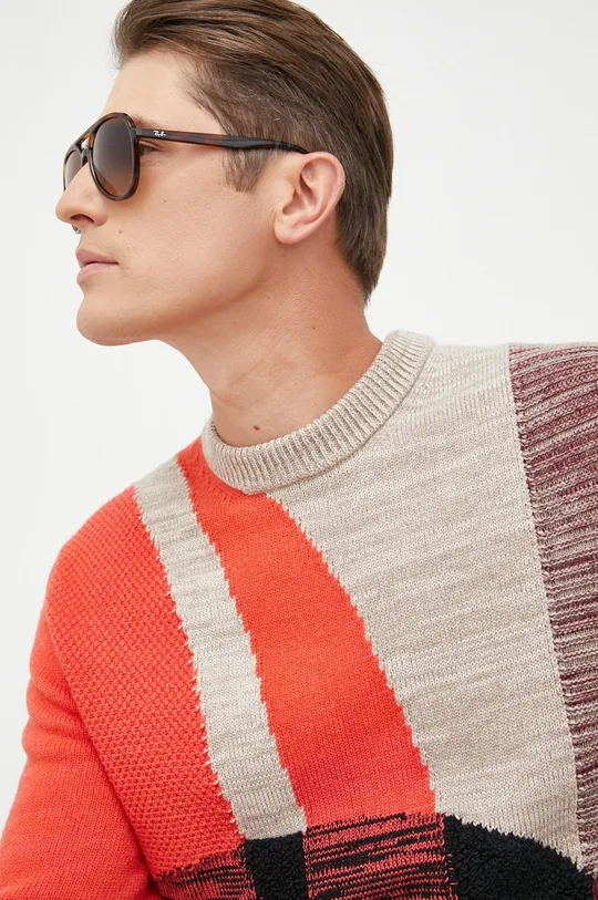 viacfarebná Vlnený sveter PS Paul Smith