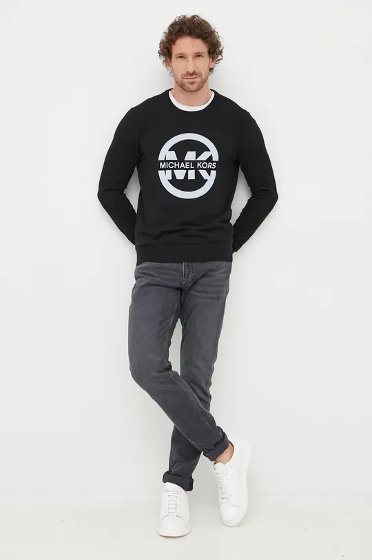Michael Kors sweter bawełniany CU2604A469 czarny