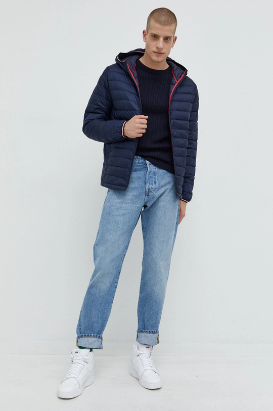 Produkt by Jack & Jones sweter bawełniany granatowy