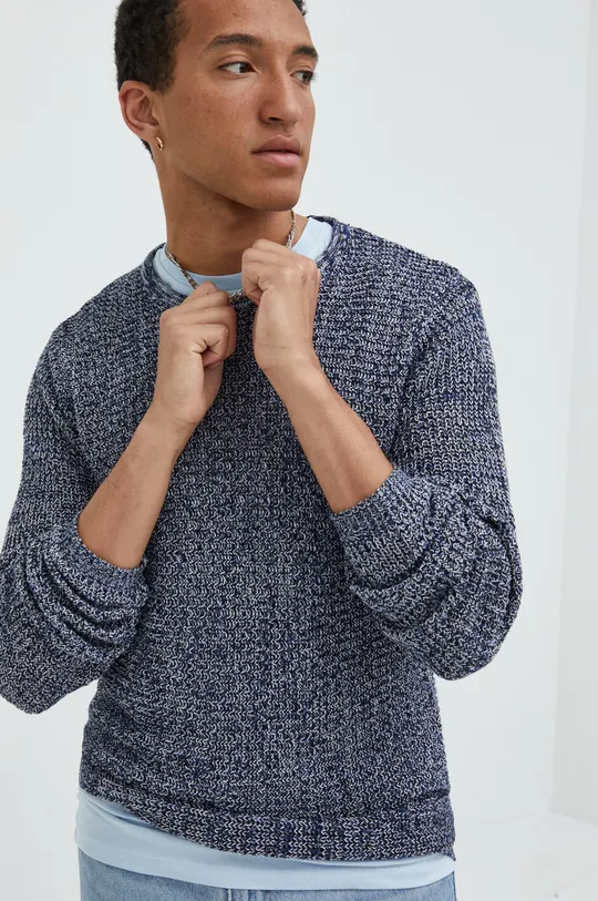 темно-синій Бавовняний светер Produkt by Jack & Jones Чоловічий