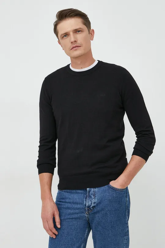 czarny Liu Jo sweter z domieszką wełny Męski