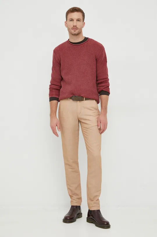 Pepe Jeans sweter bawełniany czerwony