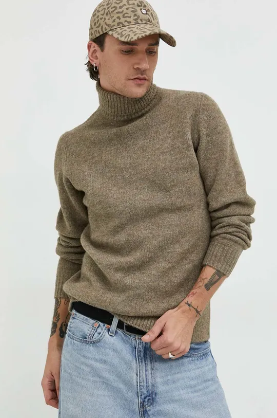 beżowy Only & Sons sweter z domieszką wełny Męski
