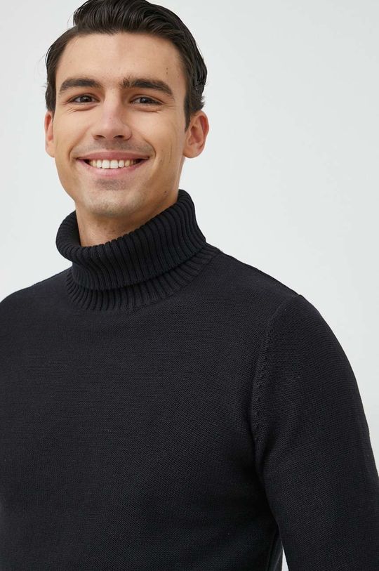 czarny Selected Homme sweter bawełniany