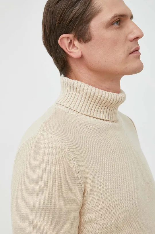 béžová Bavlnený sveter Selected Homme