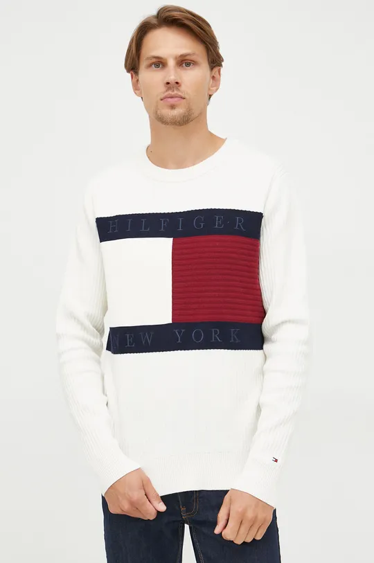 biały Tommy Hilfiger sweter