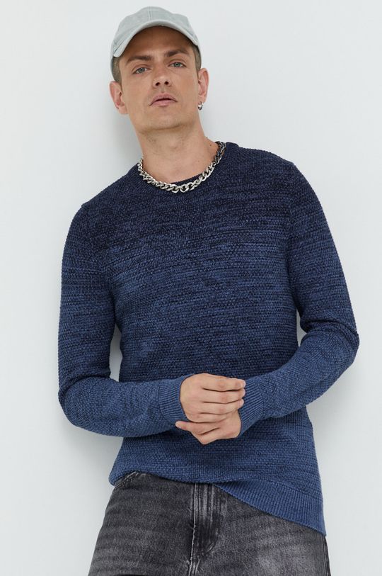 námořnická modř Bavlněný svetr Produkt by Jack & Jones