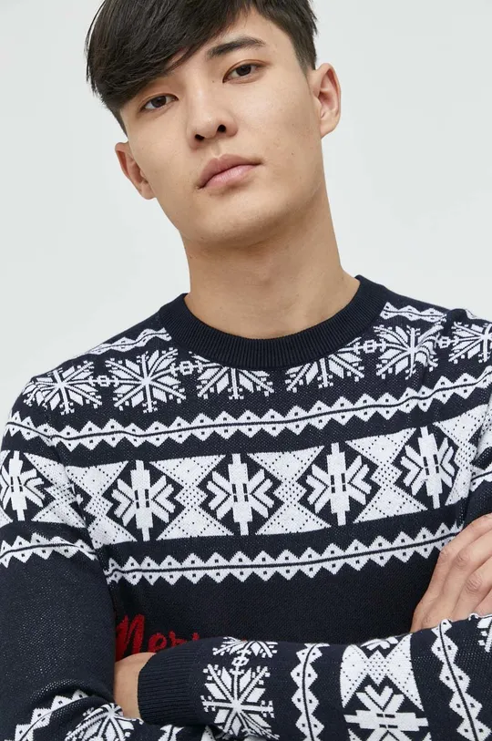tmavomodrá Bavlnený sveter Produkt by Jack & Jones
