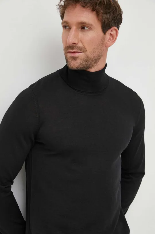 črna Volnen pulover BOSS