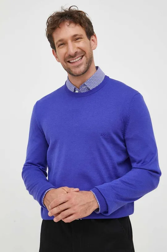 vijolična Volnen pulover BOSS Moški