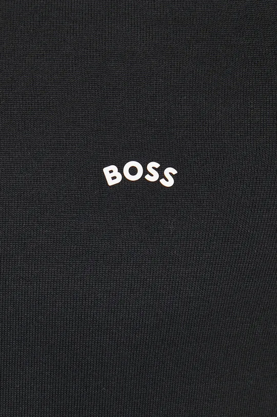 μαύρο Βαμβακερό πουλόβερ BOSS Boss Athleisure
