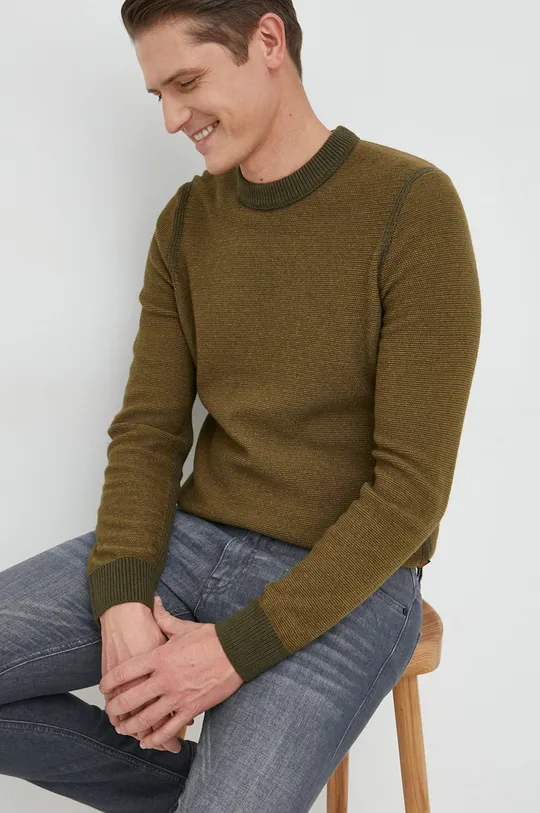 BOSS sweter z domieszką wełny BOSS ORANGE Męski