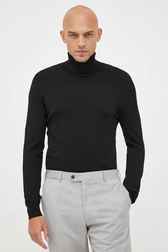 czarny Trussardi sweter Męski