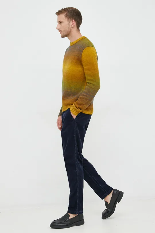Vlnený sveter Sisley žltá
