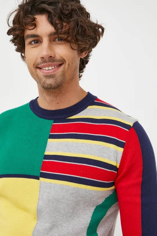 πολύχρωμο Βαμβακερό πουλόβερ United Colors of Benetton