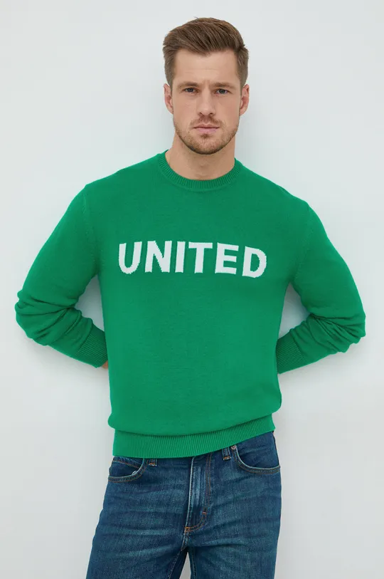 Πουλόβερ United Colors of Benetton πράσινο