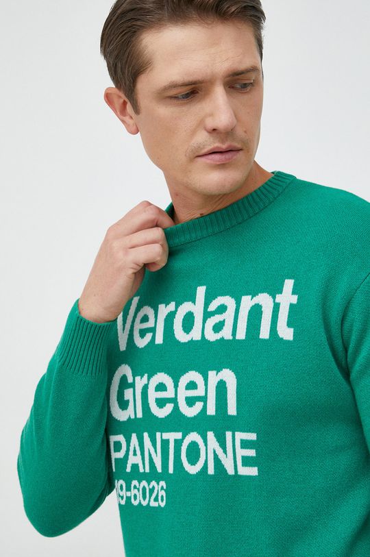 zelená Svetr z vlněné směsi United Colors of Benetton