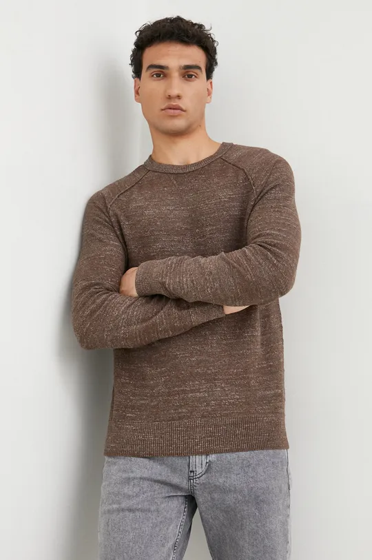 brązowy GAP sweter bawełniany Męski