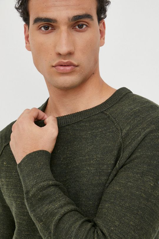 тъмнозелен Памучен пуловер GAP