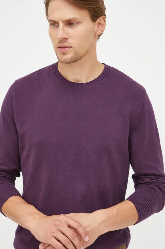 fioletowy GAP sweter bawełniany Męski