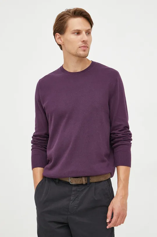fioletowy GAP sweter bawełniany