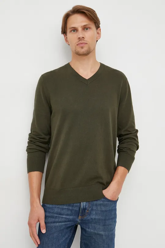zielony GAP sweter bawełniany